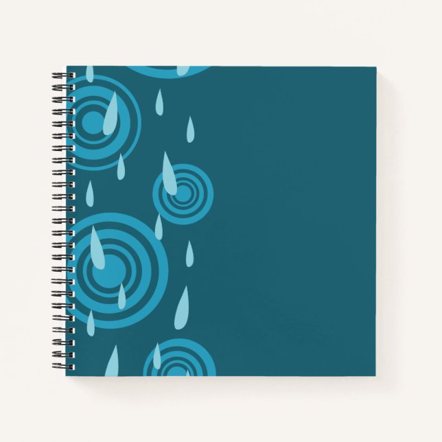 Blauer Regen Notizbuch (Vorderseite)