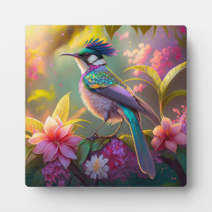 Blauer Regenbogen Winged Sunbird Fantasy Bird Fotoplatte