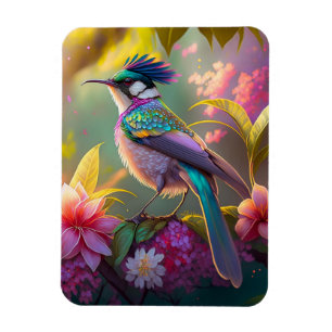 Blauer Regenbogen Winged Sunbird Fantasy Bird Magnet