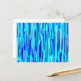 Blauer Regenfall Abstrakt Postkarte
