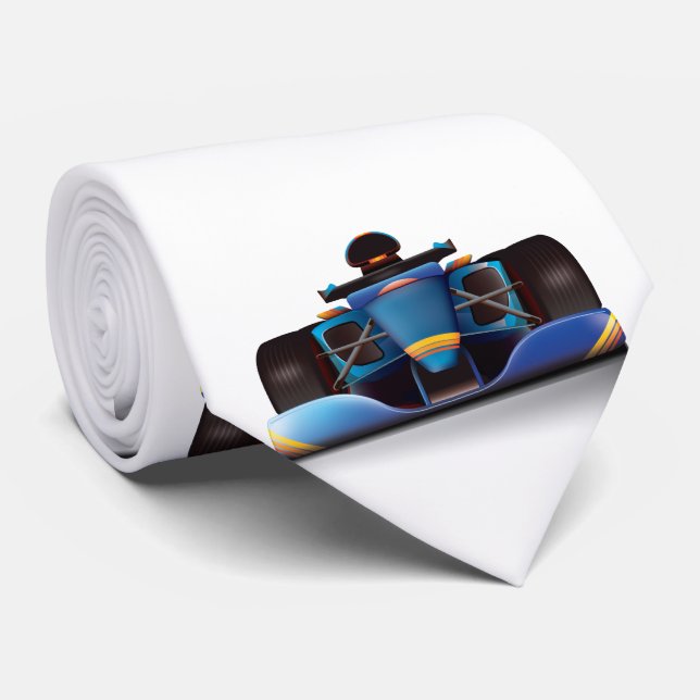Blauer Rennwagen Krawatte (Gerollt)