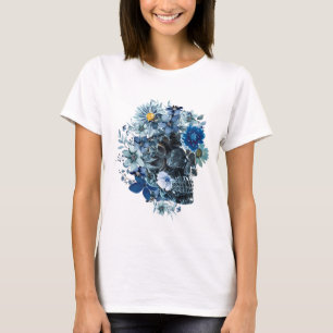 Blauer Reverie-Totenkopf-Shirt für Damen T-Shirt