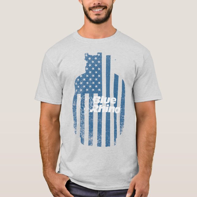 Blauer Rhino "American Flag" Tank (Vorderseite)