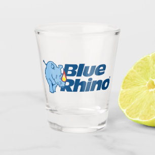 Blauer Rhino Schnapsglas