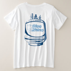 Blauer Rhino "Tank" Große Größe T-Shirt