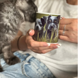 Blauer Rind Hunde Welpen Kaffee Tasse