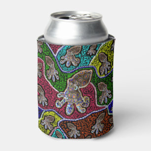 Blauer Ring Octopus Dot Art kann Stubby-Inhaber Dosenkühler