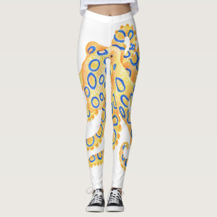 Blauer Ring Octopus Leggings