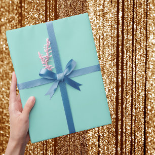 Blauer Robin Egg Blue Solid Color Geschenkpapier