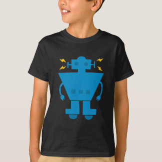Blauer Roboter, Cartoon, retro, niedlich T-Shirt
