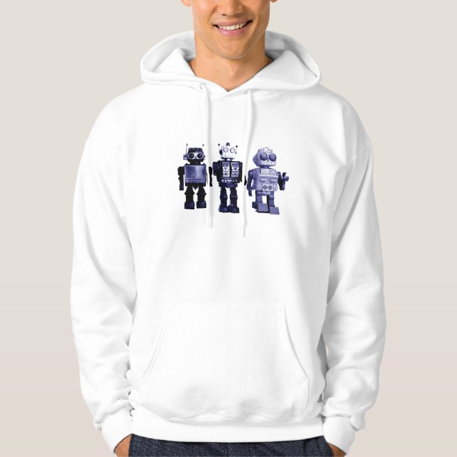 blauer Roboter Sweatshirt (Vorderseite)