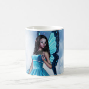 Blauer romantischer Schmetterlings-feenhafte Kaffeetasse