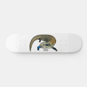 Blauer Rosa-Cartoon Skateboard