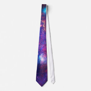Blauer rosa Galaxie-Nebelfleck spielt Krawatte