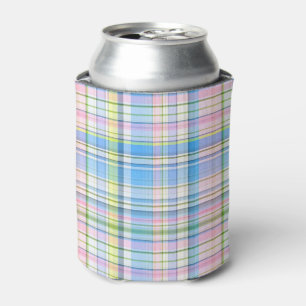 Blauer Rosa Gelb Welpe Madras Dosenkühler