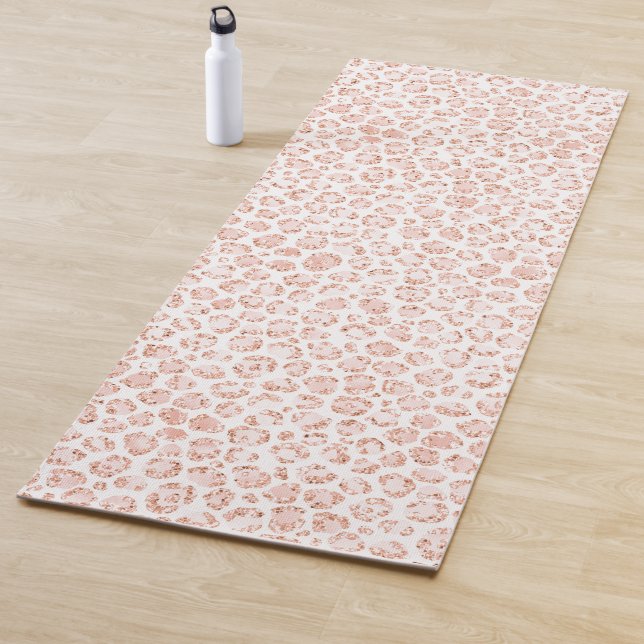 Blauer Rosa Glitzer Leopard                 Yogamatte (Beispiel)