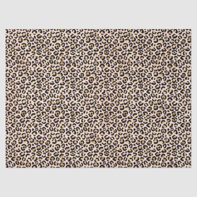 Blauer rosa Goldleoplatt   Seidenpapier (Vorderseite)