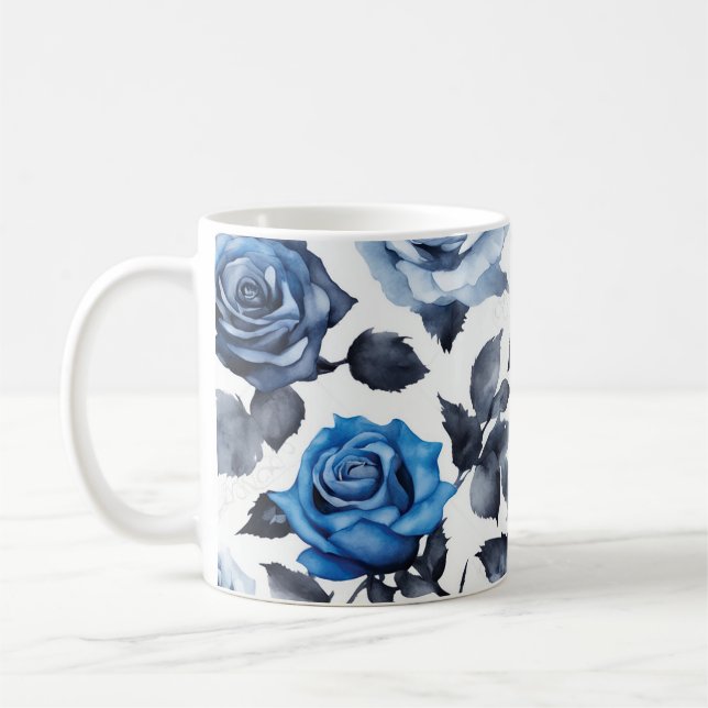 Blauer Rose 1 Kaffeetasse (Links)