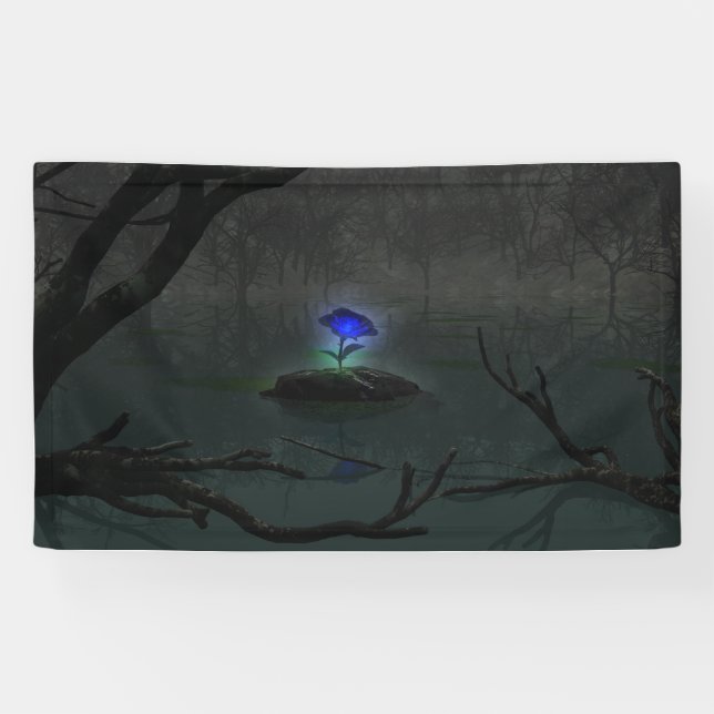 Blauer Rose Banner (Horizontal)