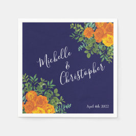 Blauer Rose Blumen Moderne Hochzeiten Serviette