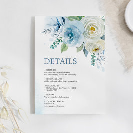Blauer Rose - florale Detailkarte Begleitkarte