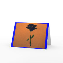 Blauer Rose-Gruß- oder Note-Karte anpassen