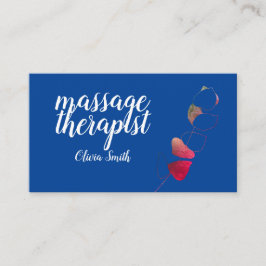 Blauer roter, eleganter Grün rustikal stilvolle Fe Visitenkarte