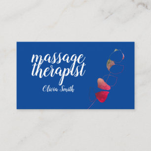 Blauer roter, eleganter Grün rustikal stilvolle Fe Visitenkarte