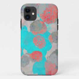 Blauer Roter Kunstgewerbe für romantische Blumenmu Case-Mate iPhone Hülle