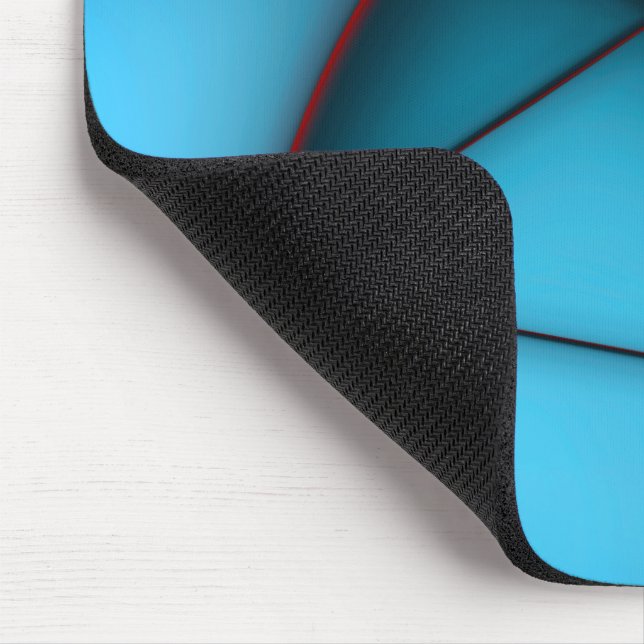 Blauer, roter Stielschnitt Mousepad (Ecke)