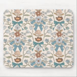Blauer Rustikaler Bogen und Blüten Mousepad<br><div class="desc">Boho und rustikale Mousepad mit handgezeichneter Abbildung von Bögen und Blume in blau.</div>