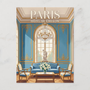 Blauer Salon im Hôtel de Crillon Frankreich Postkarte