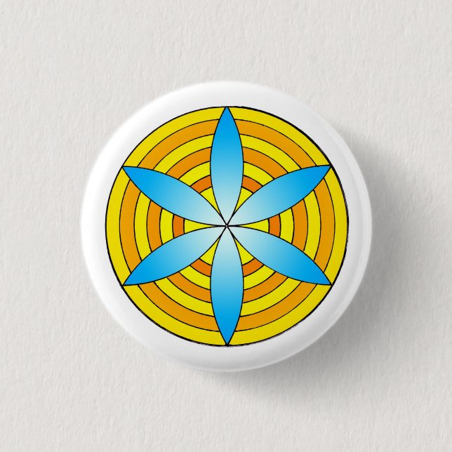 blauer Samen Button (Vorderseite)