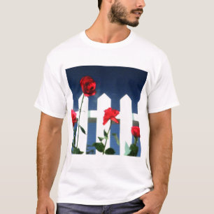 Blauer Samt T-Shirt
