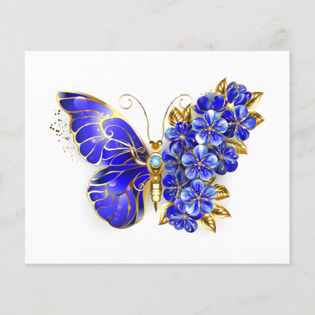 Blauer Saphir Schmetterling Flyer (Vorne)