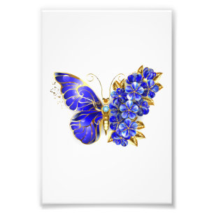 Blauer Saphir Schmetterling Fotodruck