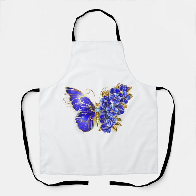 Blauer Saphir Schmetterling Schürze (Vorderseite)