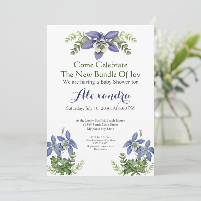 Blauer Säulendusche (Stehend Vorderseite)