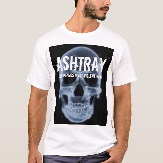 "Blauer Schädel" des ASCHENBECHERS T - Shirt (Vorderseite)
