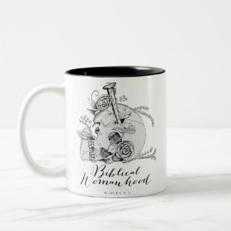 Blauer Schädel - Jael und Zinnpeg Zweifarbige Tasse