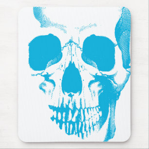 Blauer Schädel Mousepad