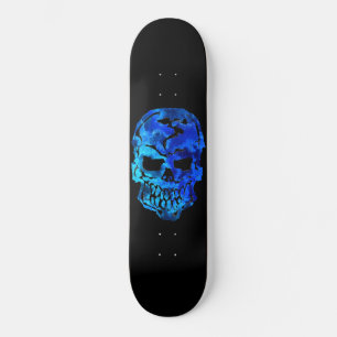 Blauer Schädel Skateboard