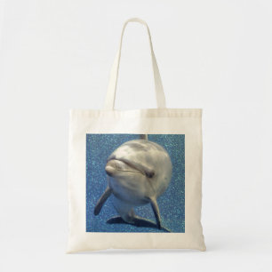Blauer Schein-Delphin mit Diamant-Monogramm Tragetasche