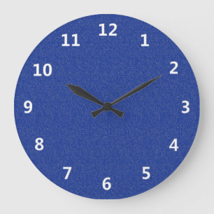 Blauer Schimmer mit Weiß nummeriert Wanduhr