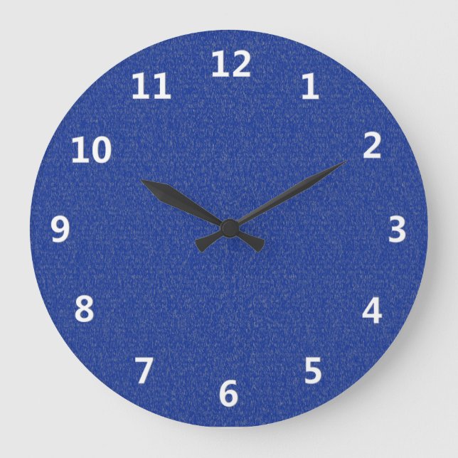 Blauer Schimmer mit Weiß nummeriert Wanduhr (Vorderseite)