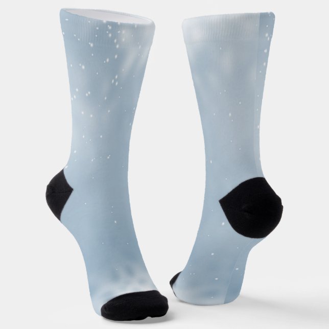 Blauer Schimmer und Glitzer Socken (Gewinkelt)