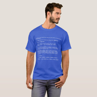 Blauer Schirm des Todes - vorderer Entwurf T-Shirt