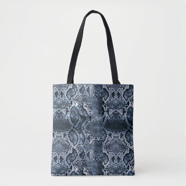 Blauer Schlangendruck Tasche (Vorderseite)