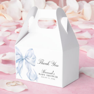 Blauer Schleifen-Baby-Party-Coquette-Schleifen-The Geschenkschachtel