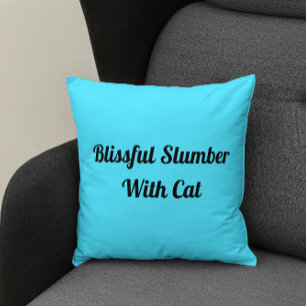 Blauer Schlummer mit Personalisiertem katzenblauen Kissen